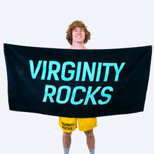 Load image into Gallery viewer, Virginity Rocks Black Towel
