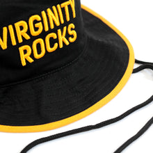 Load image into Gallery viewer, Virginity Rocks Black Bucket Hat
